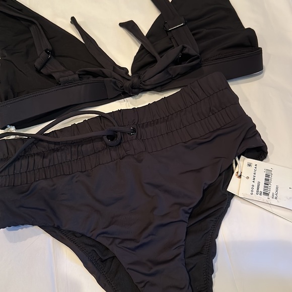 NWT GOOD AMERICAN high waist black bikini size S/M - Picture 12 of 14